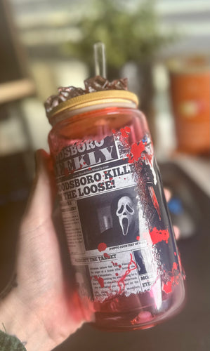 Ghostface Snowglobe tumbler