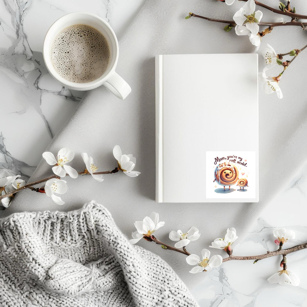 Mom cinnamon roll Sticker