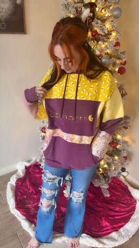 Patchwork Carhartt hoodie Large